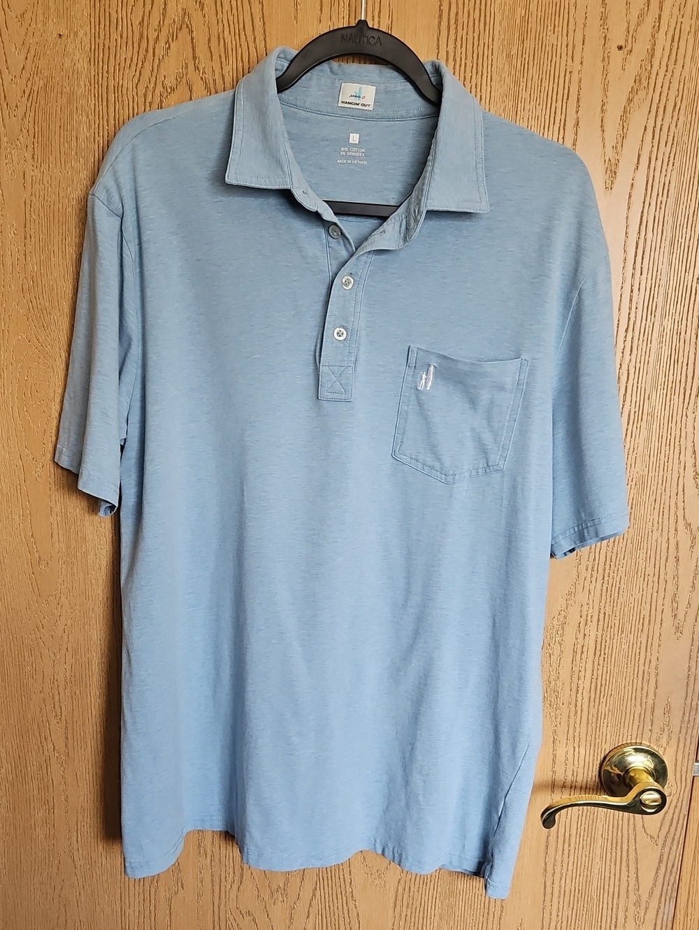 Johnny O Light Blue Men's Polo Shirt with Pocket